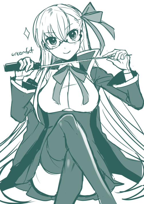 1girl, alpha_(eren_mfmf), artist_name, bb_(fate/extra_ccc), bespectacled, fate/extra, fate/extra_ccc, fate_(series)