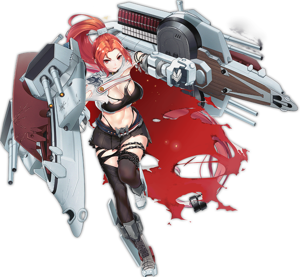 1girl, artist_request, azur_lane, black_legwear, black_panties, black_skirt, breasts, chains