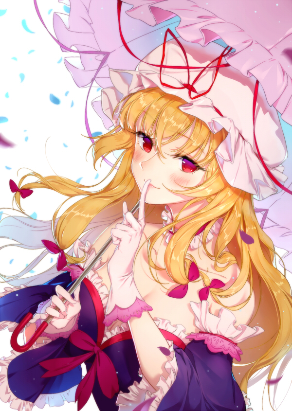1girl, blonde_hair, bow, chinese_commentary, dress, gloves, hair_bow, hat