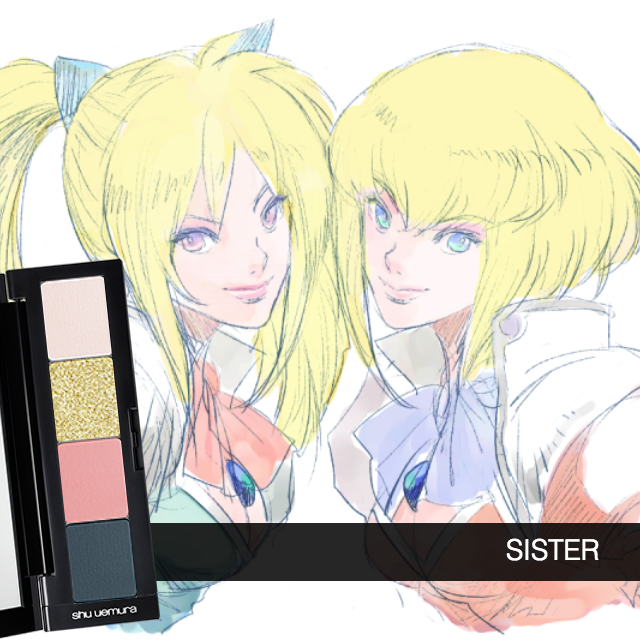 blonde_hair, breasts, chrono_cross, cleavage, crossover, multiple_girls, orlha, short_hair