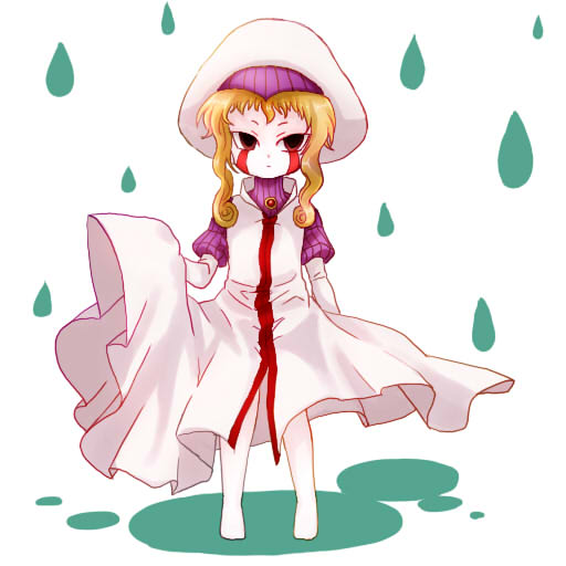 1boy, black_eyes, drop, drops, hat, konjiki_no_gash!!, legs, orange_hair, robe, solo, zofis