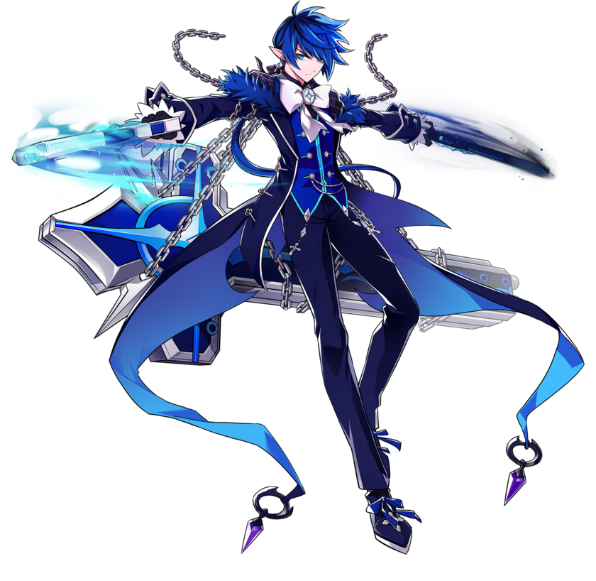 1boy, black_coat, black_footwear, black_gloves, black_pants, blue_eyes, blue_hair, blue_shirt