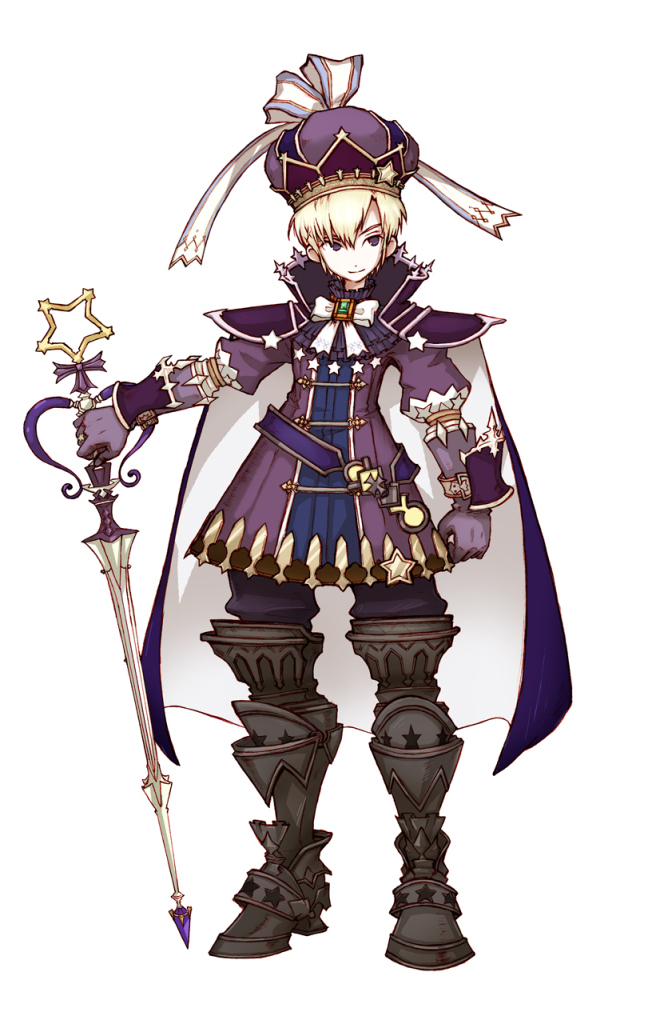 armor, blonde_hair, cape, count_waltz, crown, official_art, royal, trusty_bell
