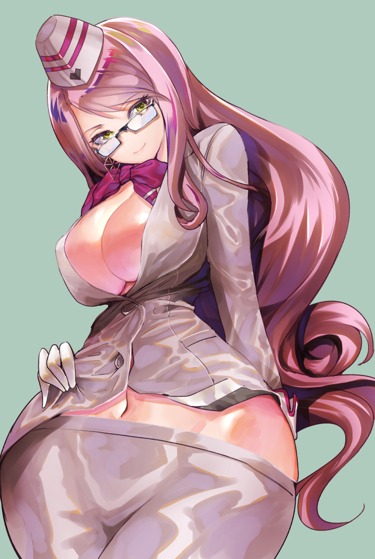 1girl, awa_(rosemarygarden), breasts, choker, fate/grand_order, fate_(series), glasses, gloves