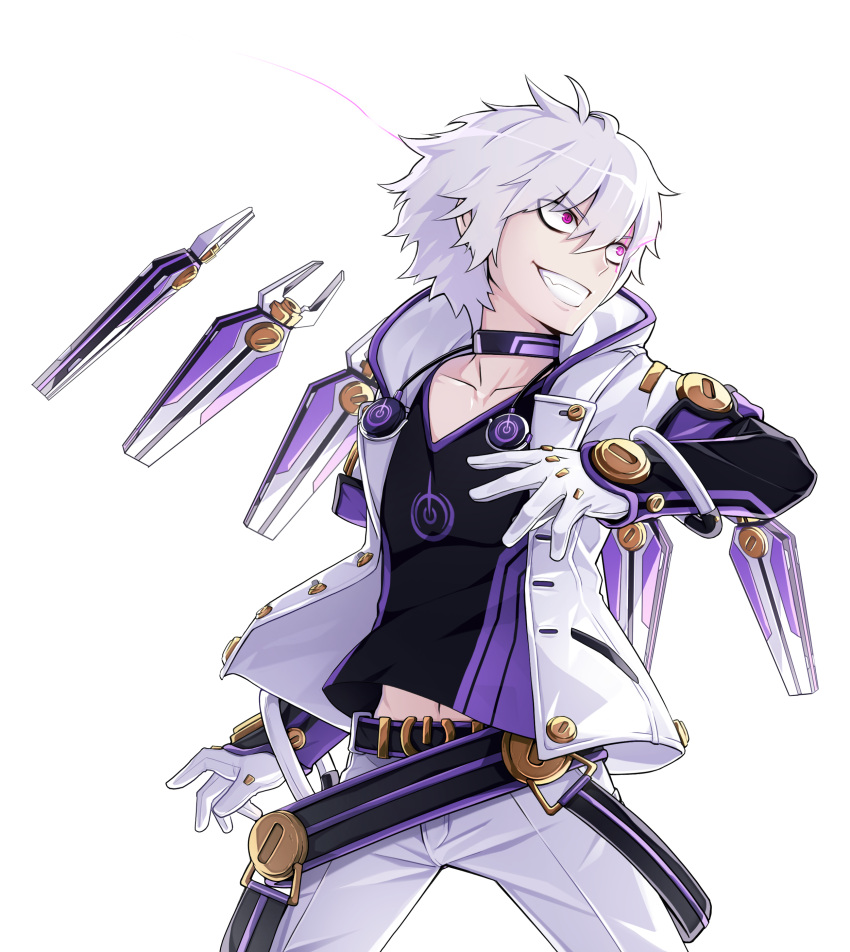 1boy, absurdres, add_(elsword), belt, choker, cowboy_shot, elsword, gloves