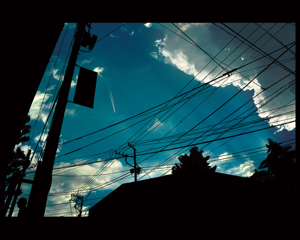 clouds, condensation_trail, contrail, contrails, house, night, original, pole