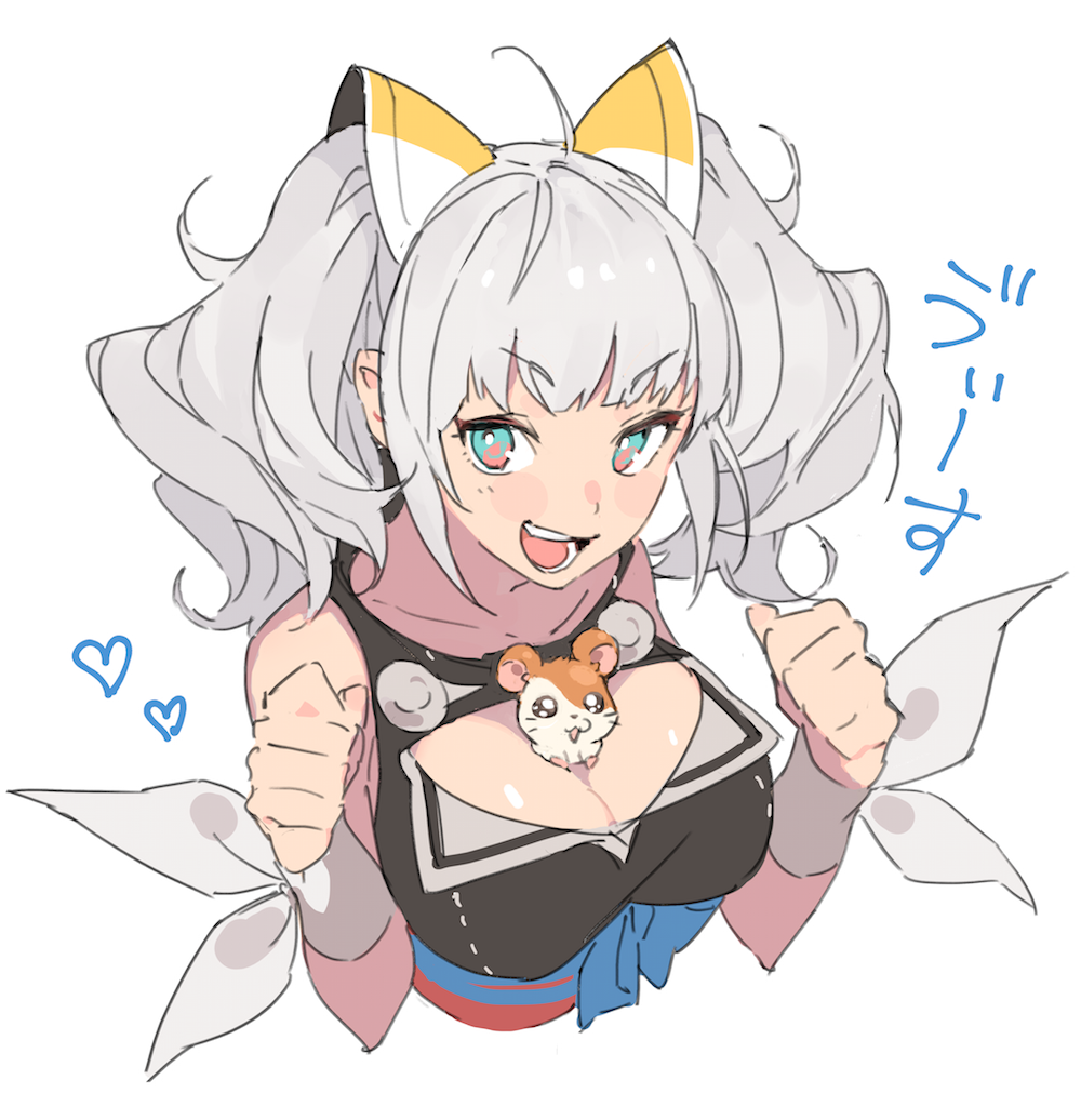 1girl, between_breasts, blue_eyes, blush, breasts, center_opening, cleavage, cropped_torso