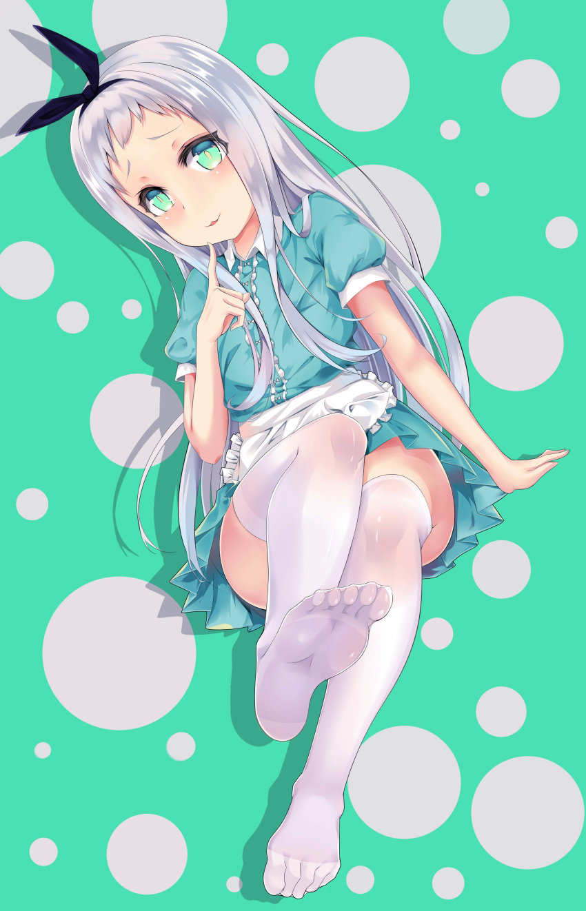 1boy, :3, :d, absurdres, apron, arm_at_side, bangs, black_bow