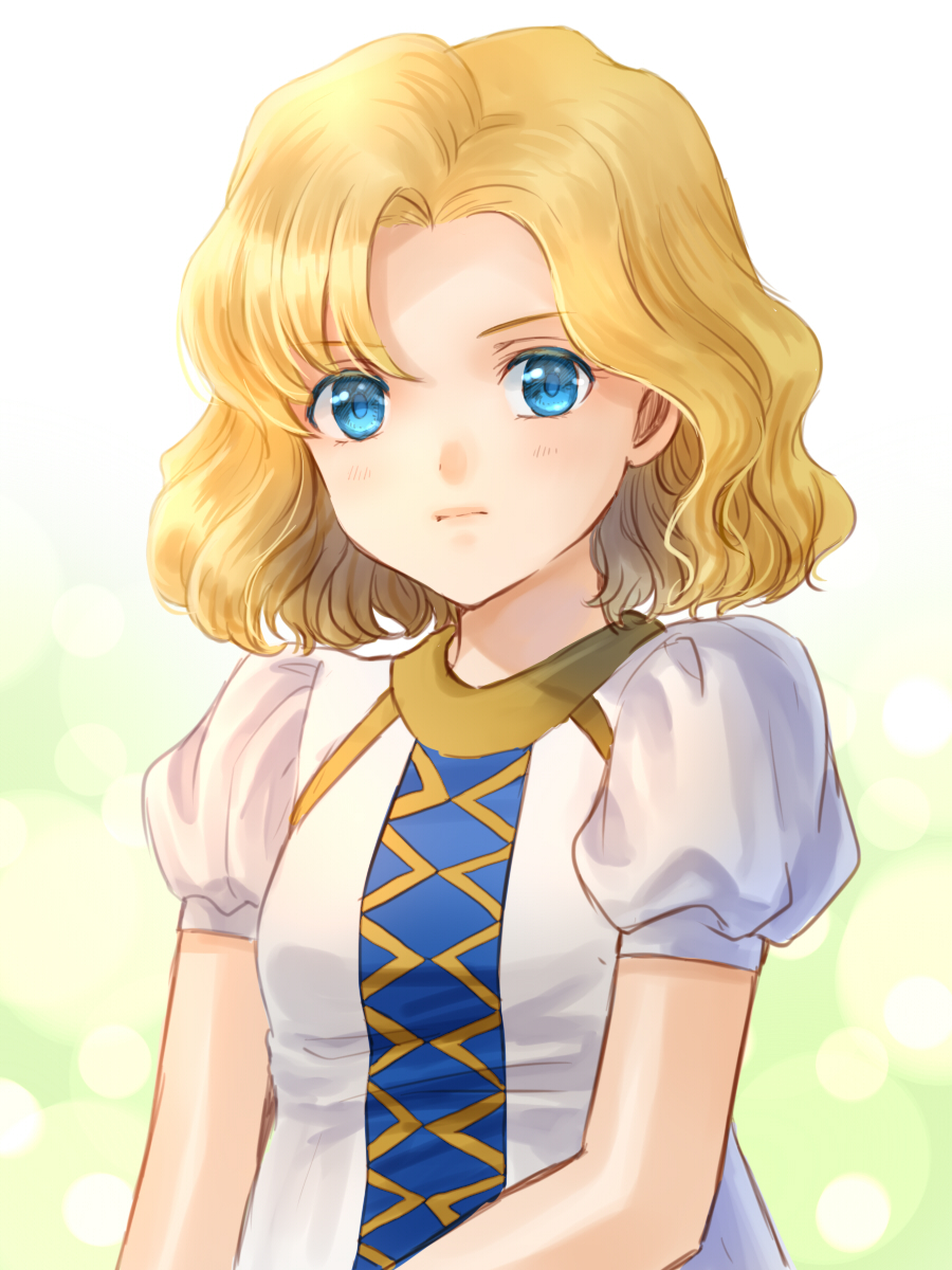 1girl, blonde_hair, blue_eyes, curly_hair, fire_emblem, fire_emblem:_shin_monshou_no_nazo, hanasaki_komugi, highres