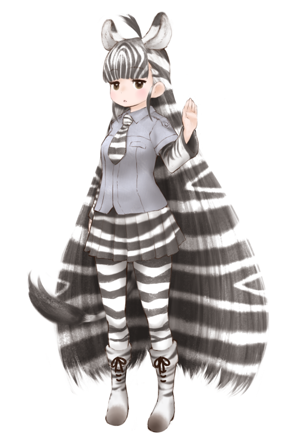 1girl, absurdly_long_hair, ahoge, animal_ears, bangs, black_hair, black_ribbon, black_skirt
