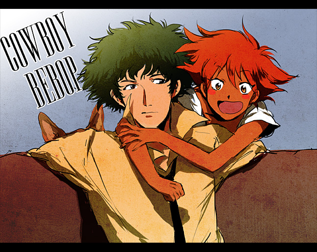 blush, blush_stickers, cowboy_bebop, dark_skin, dog, edward_wong_hau_pepelu_tivrusky_iv, ein_(cowboy_bebop), green_hair