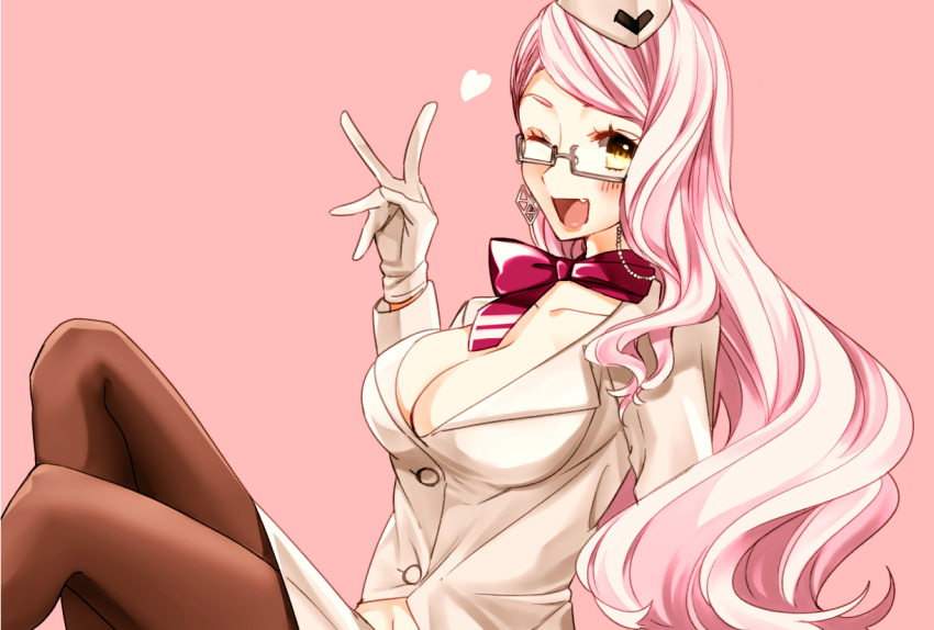 1girl, adachi_imaru, blush, breasts, choker, cleavage, commentary_request, earrings