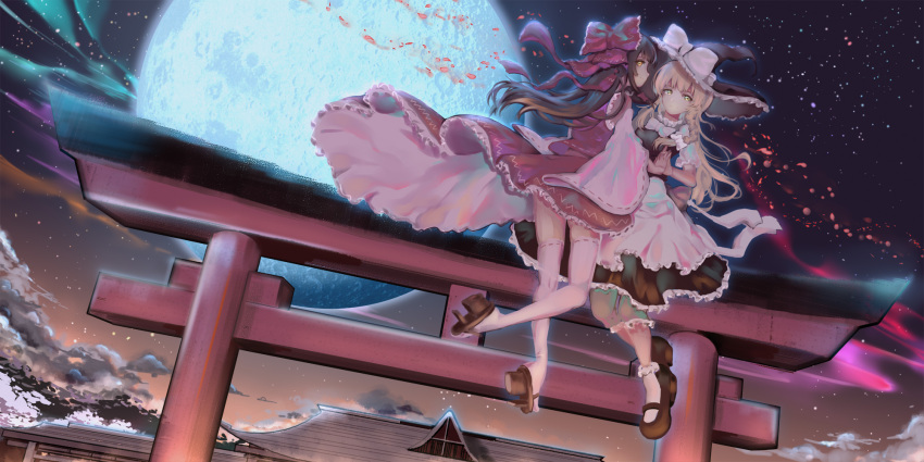 apron, aurora, blonde_hair, bloomers, blush, bow, bowtie, braid