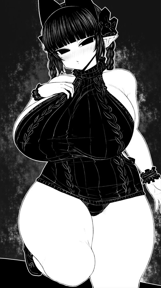 1girl, alternate_costume, animal_ears, arm_at_side, bangs, bare_arms, bare_shoulders, blunt_bangs