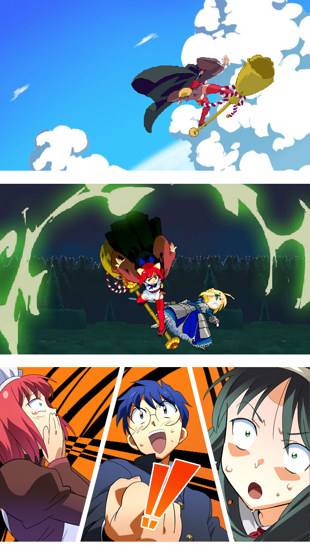 all-out_attack, andou_syuuki, bad_id, battle_moon_wars, broom, broom_surfing, broomsurfing, crossover