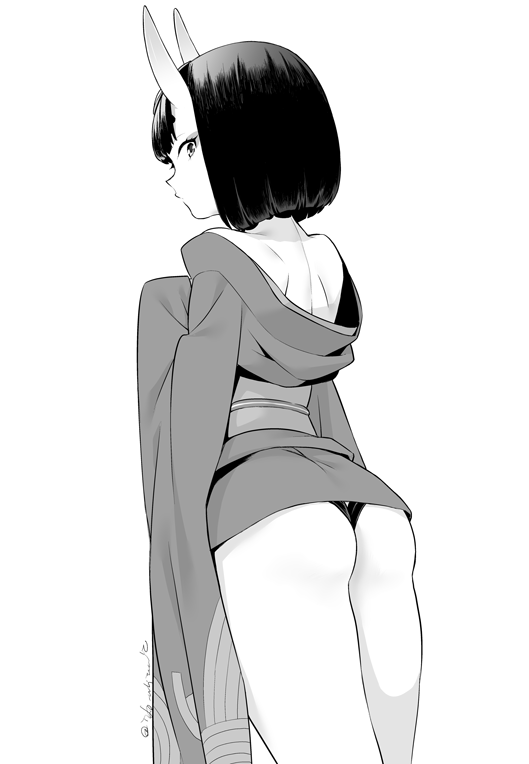 1girl, ass, back, bangs, bare_shoulders, eyeshadow, fate/grand_order, fate_(series)