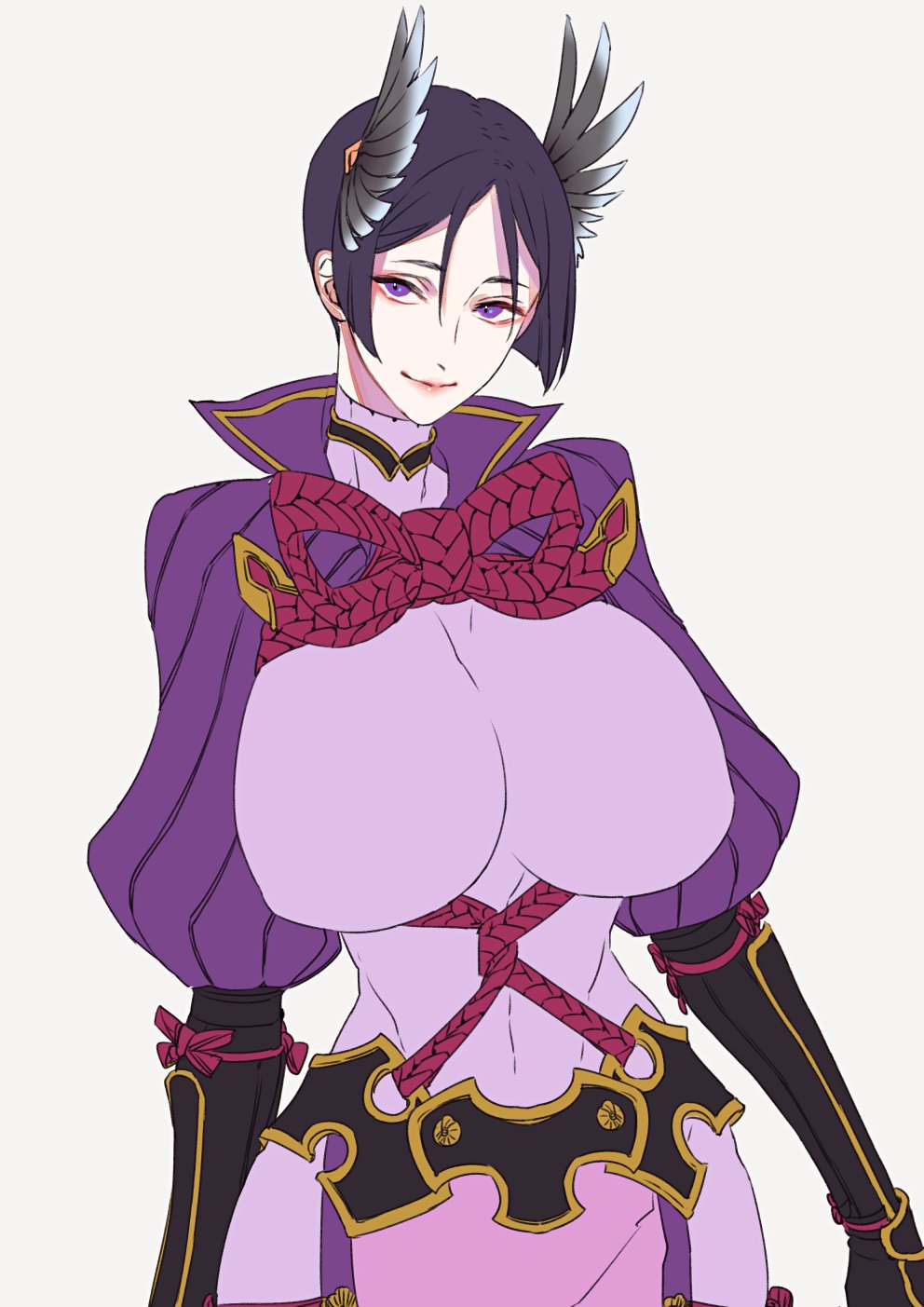 1girl, alternate_hair_length, alternate_hairstyle, bangs, bodysuit, breasts, closed_mouth, commentary_request
