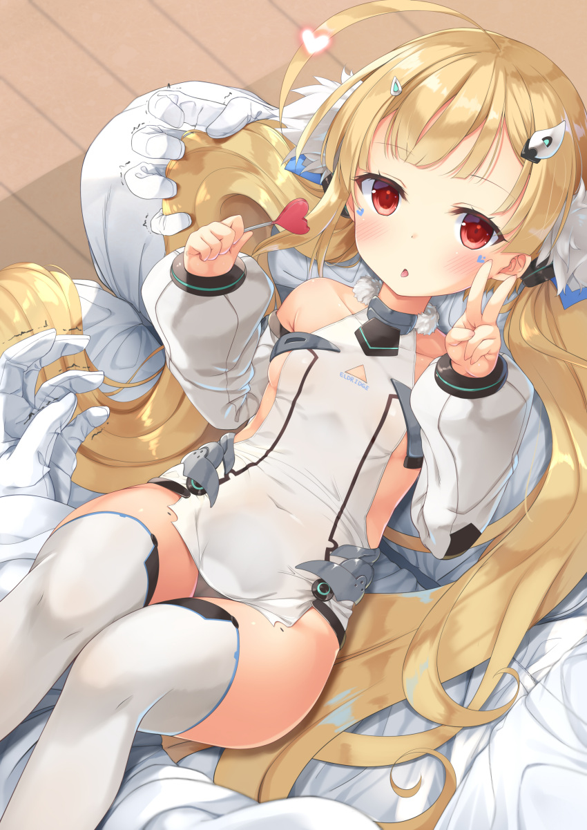 1girl, absurdres, ahoge, azur_lane, bangs, bare_shoulders, blonde_hair, blush