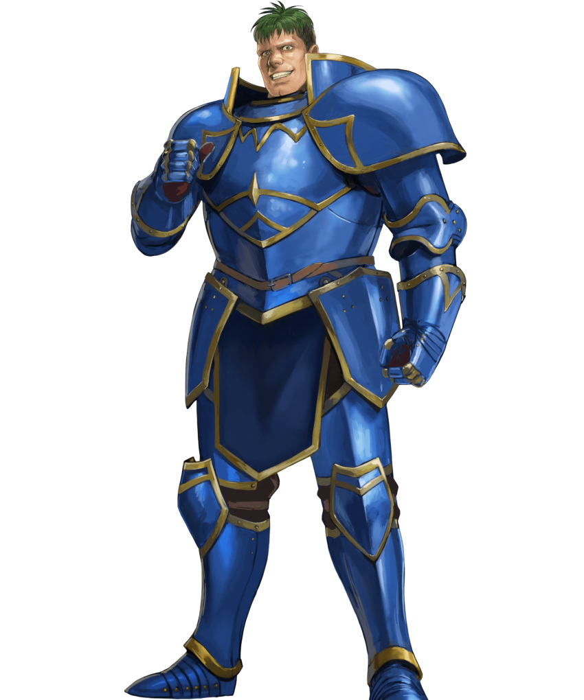 1boy, arden_(fire_emblem), armor, armored_boots, belt, blue_armor, boots, brown_eyes