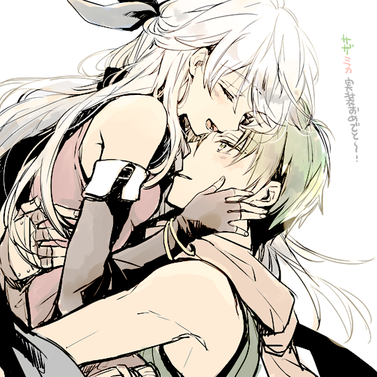1boy, 1girl, artist_request, bare_shoulders, blue_scarf, carrying, closed_eyes, dress