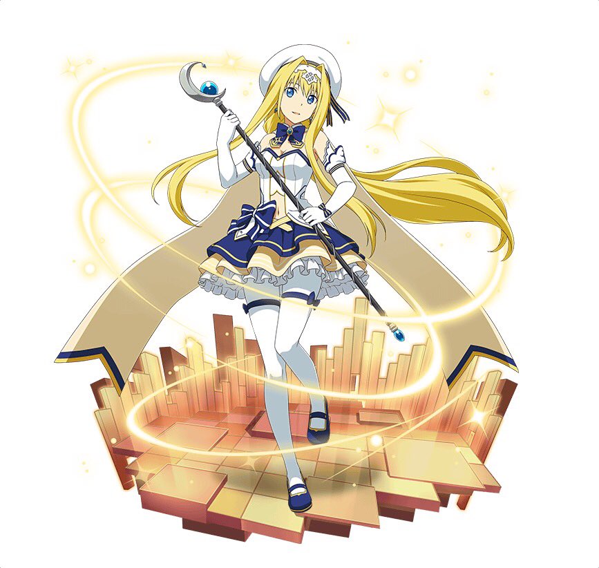 1girl, alice_schuberg, blonde_hair, blue_bow, blue_eyes, blue_footwear, blue_neckwear, bow