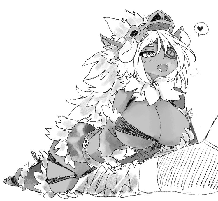 1boy, 1girl, all_fours, bare_shoulders, belt, breasts, breath, claws