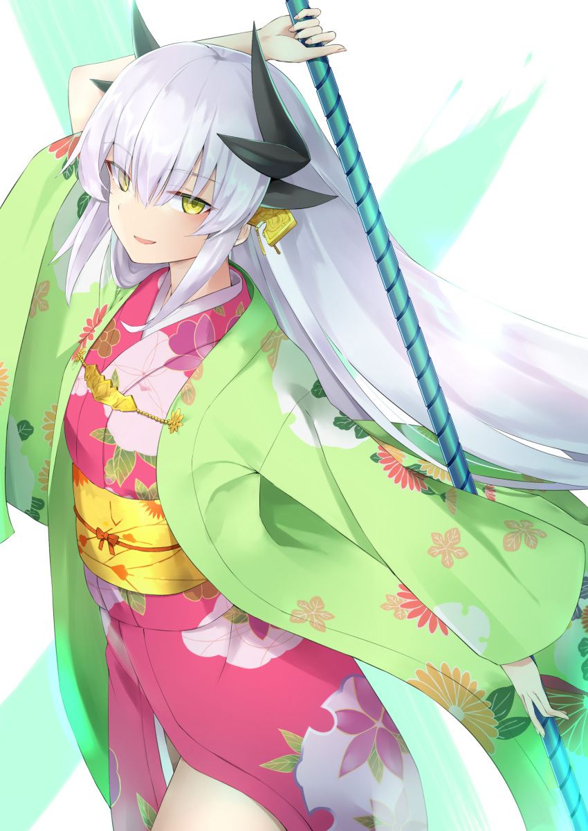100, 1girl, absurdres, blush, eyebrows_visible_through_hair, fate/grand_order, fate_(series), grey_hair