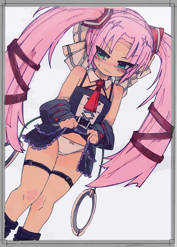 1girl, aqua_eyes, bangs, bare_shoulders, belt, belt_buckle, black_belt, black_dress