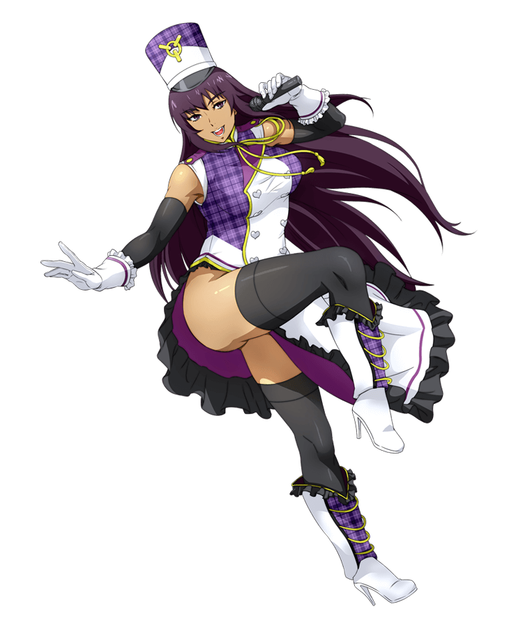 1girl, amanomiya_ayame, black_legwear, boots, brown_eyes, dark_skin, elbow_gloves, full_body