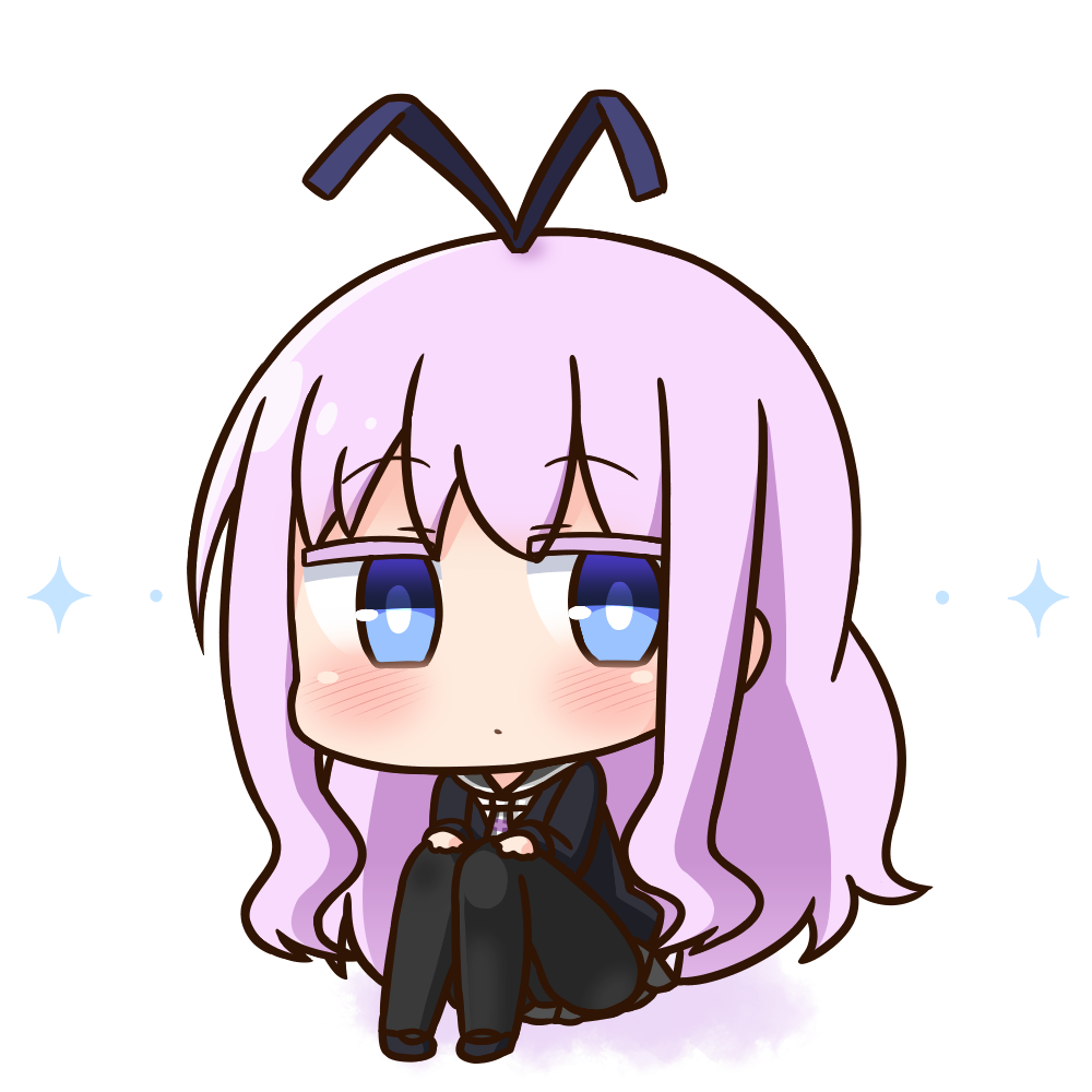 1girl, bangs, black_cardigan, black_footwear, black_legwear, black_skirt, blue_eyes, blue_ribbon