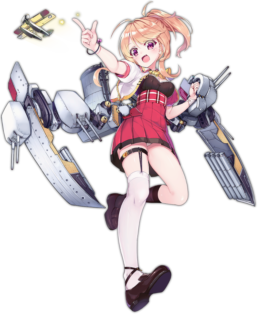 1girl, :d, achilles_(azur_lane), aircraft, airplane, azur_lane, bangs, black_footwear