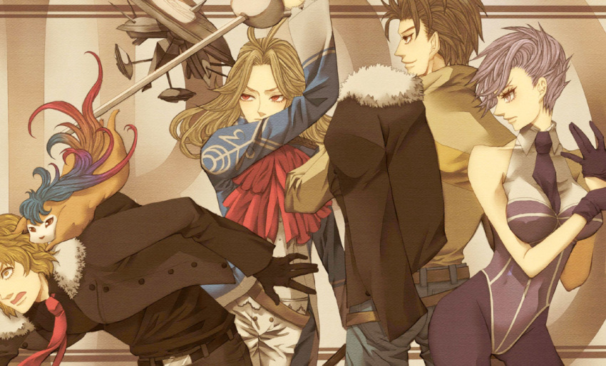 1girl, blonde_hair, breasts, cotton_(saga_frontier), doll_(saga_frontier), fuse_(saga_frontier), long_hair, mecha