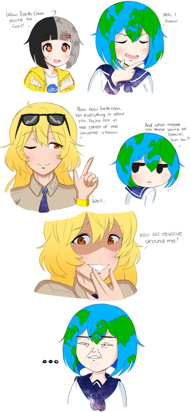 ahoge, angry, blue_hair, deviantart_sample, earth-chan, english, eyewear_on_head, gradient_hair