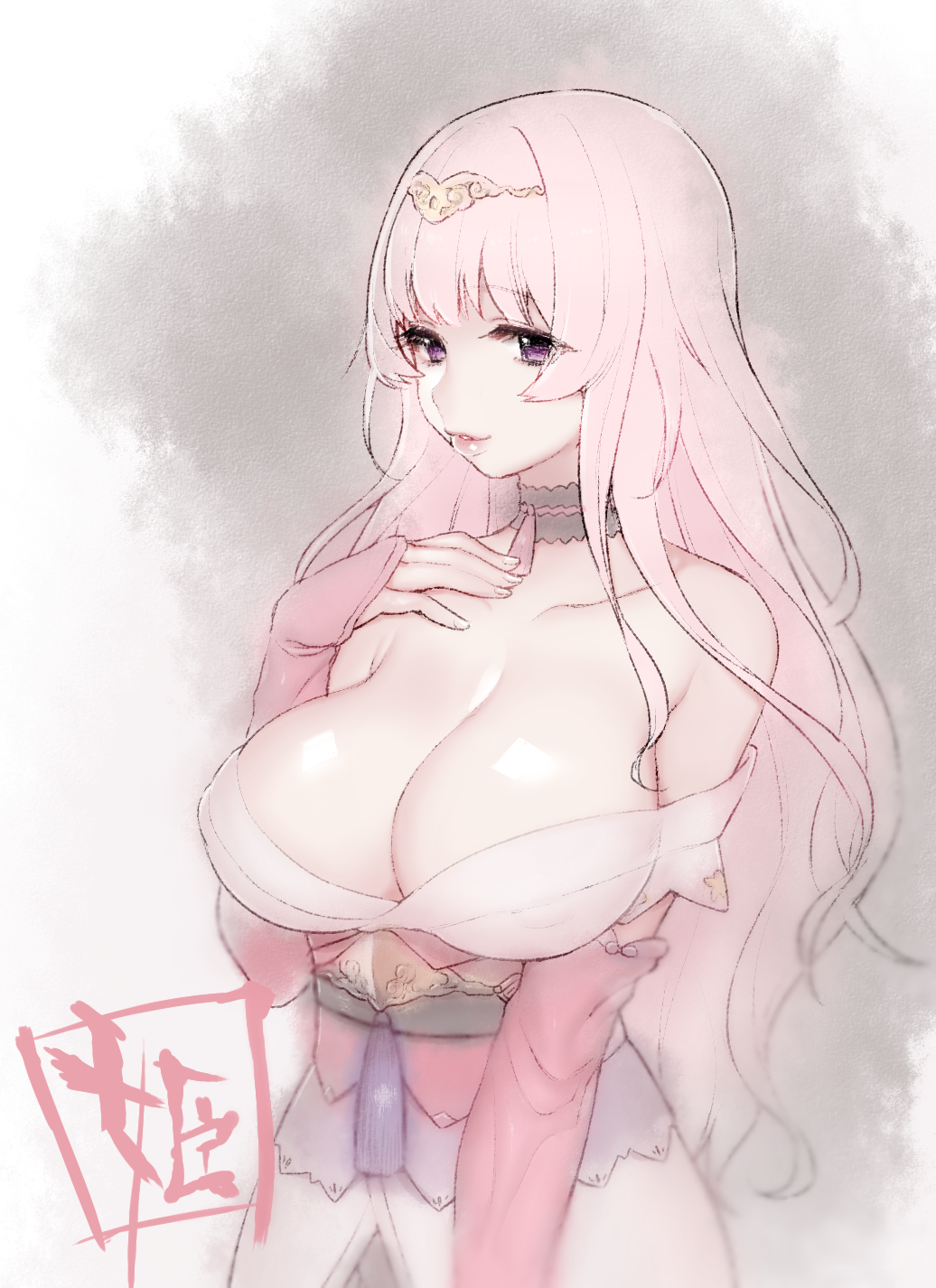 1girl, bare_shoulders, breasts, cleavage, collarbone, fingerless_gloves, gloves, highres