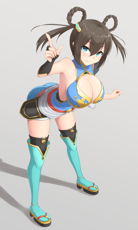 armpits, ass, bare_shoulders, black_gloves, black_hair, black_legwear, blue_eyes, blue_legwear