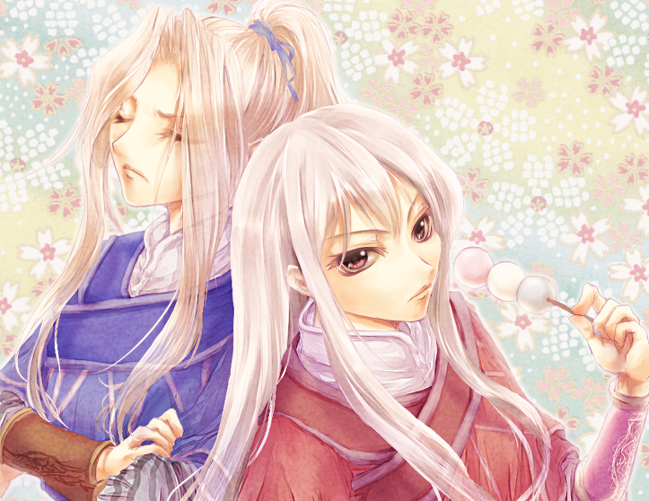blue_(saga_frontier), breasts, commentary_request, long_hair, multiple_girls, rouge_(saga_frontier), saga, saga_frontier
