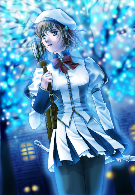 archery, arrow, bow_(weapon), labelle, nemuri, pantyhose, quiver, saga