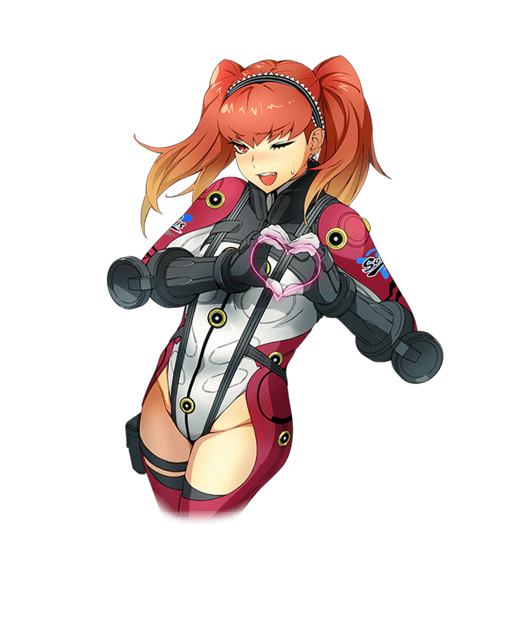 1girl, bertha_bernstein, blush, cropped_legs, eyebrows_visible_through_hair, gradient_hair, hairband, heart