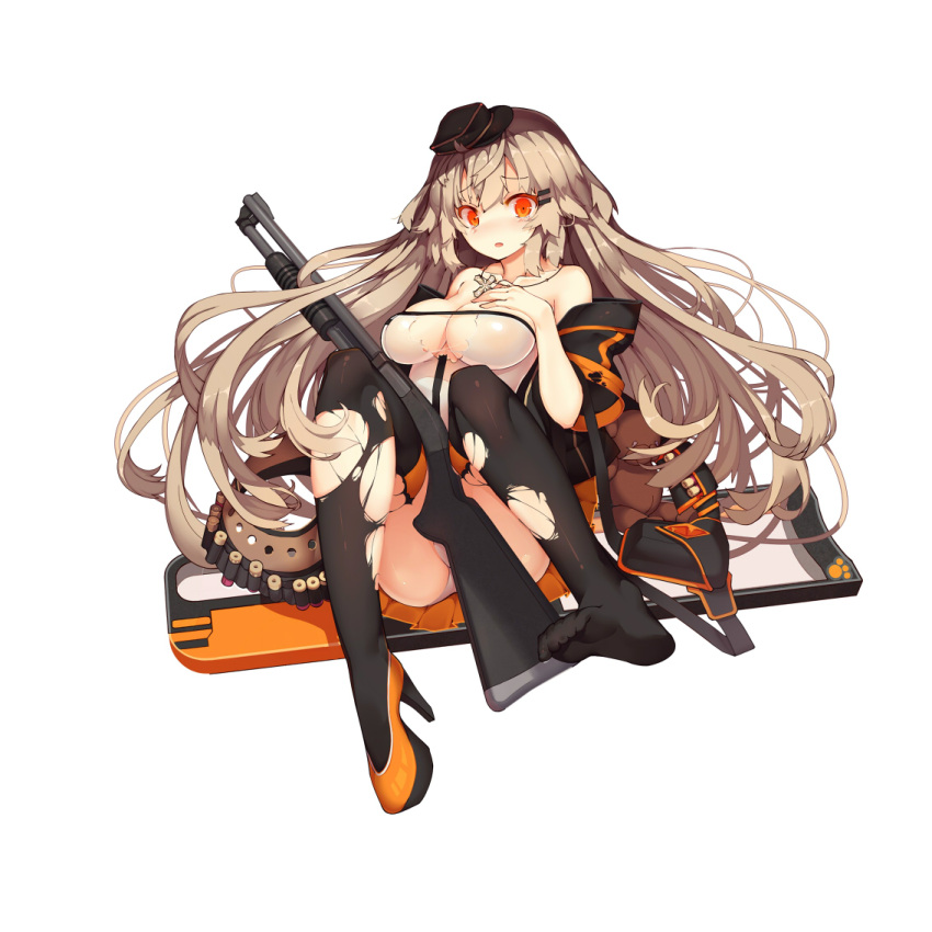1girl, :o, ahoge, armpit_peek, ass, bag, bangs, belt