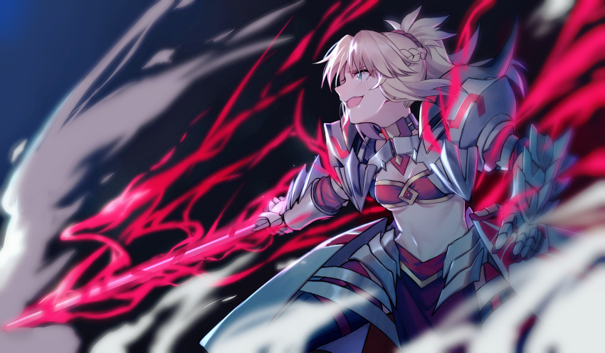 1girl, absurdres, armor, aura, bandaid, bangs, blonde_hair, blue_eyes