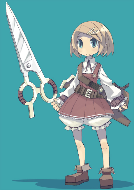 bloomers, blue_eyes, cocorou, dress, error, hair_ornament, hairclip, original