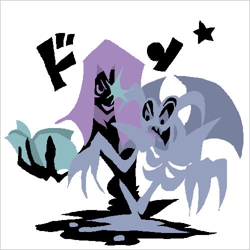 bf-palemoon, duel_monster, hair_over_one_eye, long_fingers, lowres, millennium_eye, pegasus_j_crawford, sound_effects