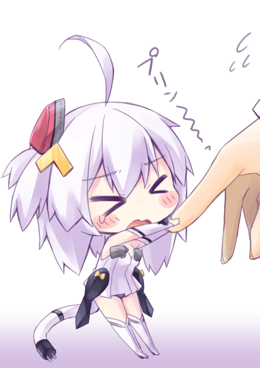>_<, 1girl, ahoge, azur_lane, bangs, black_panties, blush_stickers, boots