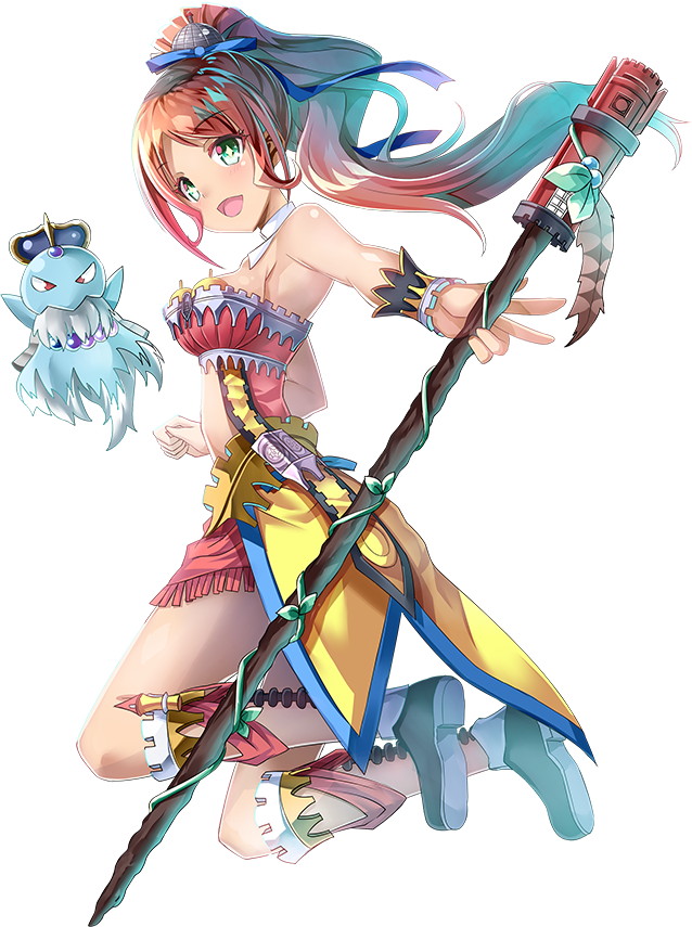 1girl, :d, armpits, artist_request, bare_shoulders, blue_ribbon, dress, eyebrows_visible_through_hair