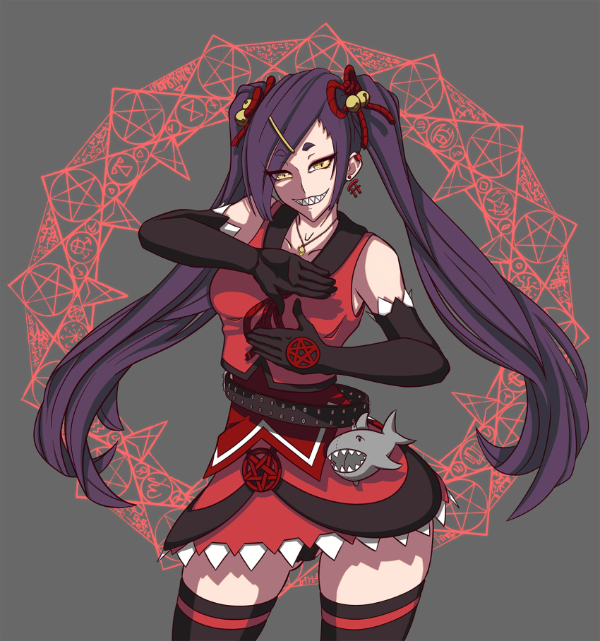 1girl, alternate_costume, black_gloves, braid, chikujouin_magane, earrings, gloves, highres