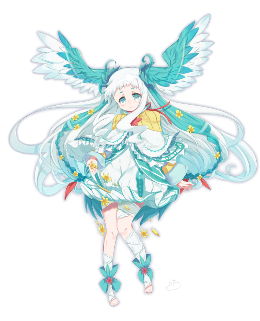 1girl, absurdres, bangs, blue_eyes, blush, character_request, eyebrows_visible_through_hair, flower
