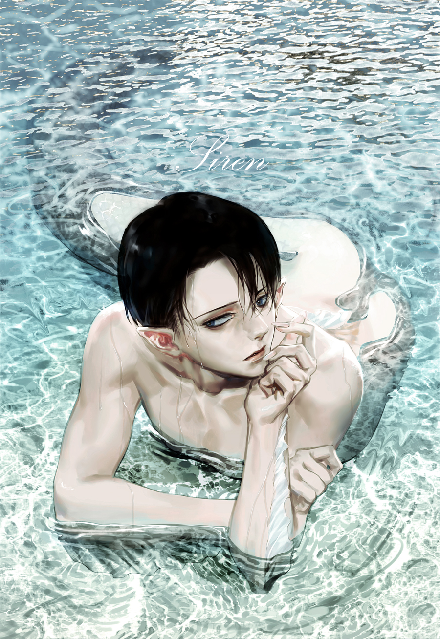 1boy, black_hair, commentary, highres, levi_(shingeki_no_kyojin), male_focus, par., shingeki_no_kyojin