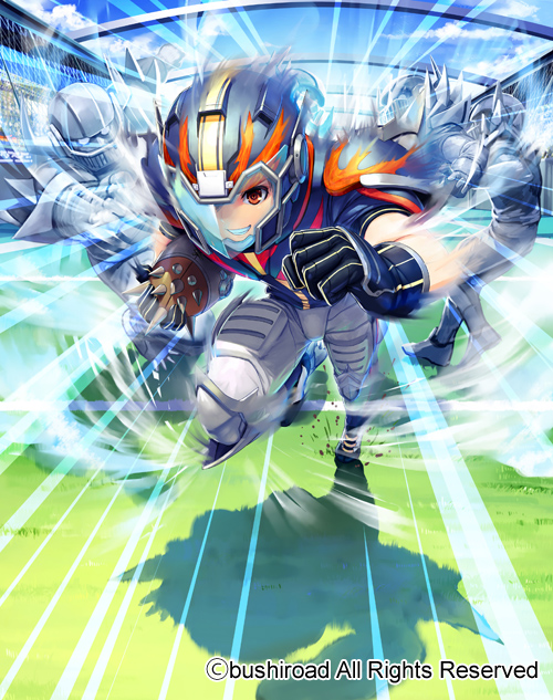 1boy, armor, armored_boots, boots, cardfight!!_vanguard, company_name, faceless, faceless_male