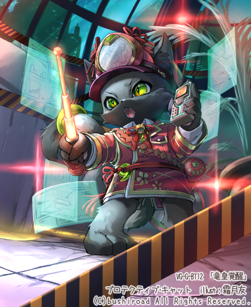 1boy, animal_ears, artist_name, bell, bell_collar, cardfight!!_vanguard, cat, cat_ears