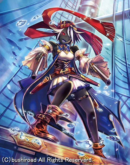 1girl, black_hair, black_skin, boots, bubble, cardfight!!_vanguard, company_name, fatal_shade